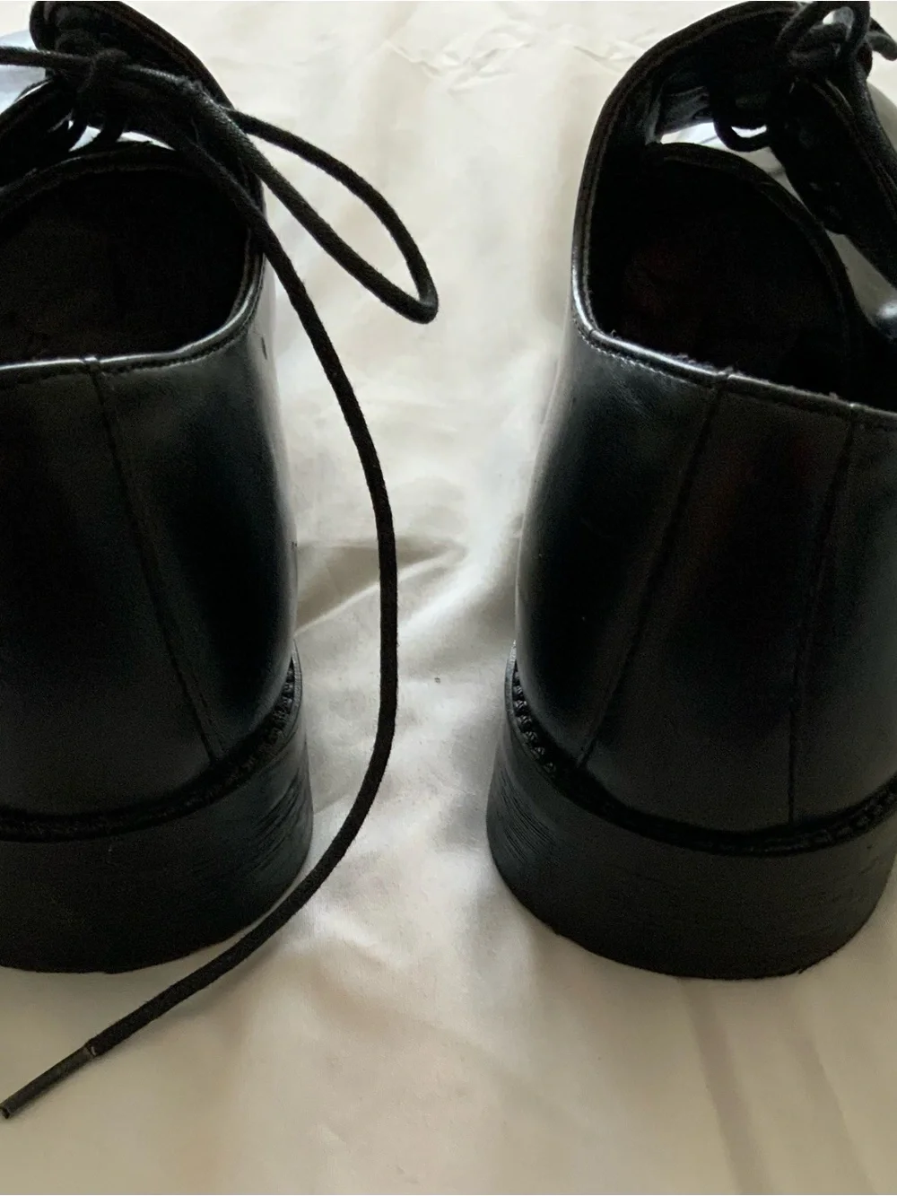 J Ferrar Mens Dress Shoes 8.5M Derby Oxford Black Cap Toe Lace Up